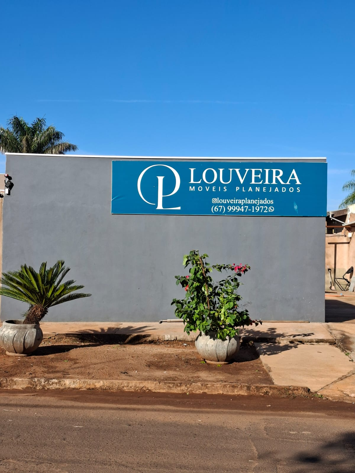 Fachada da marcenaria Louveira Planejados em Campo Grande MS, Rua dos Caiuás, Santo Antônio